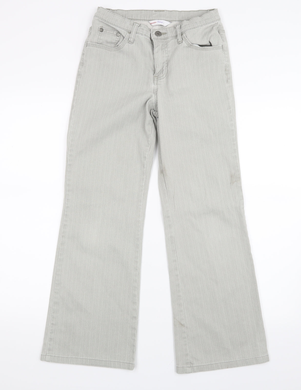 Womens UK Size 8 Papaya Regular Fit Straight Grey Jeans