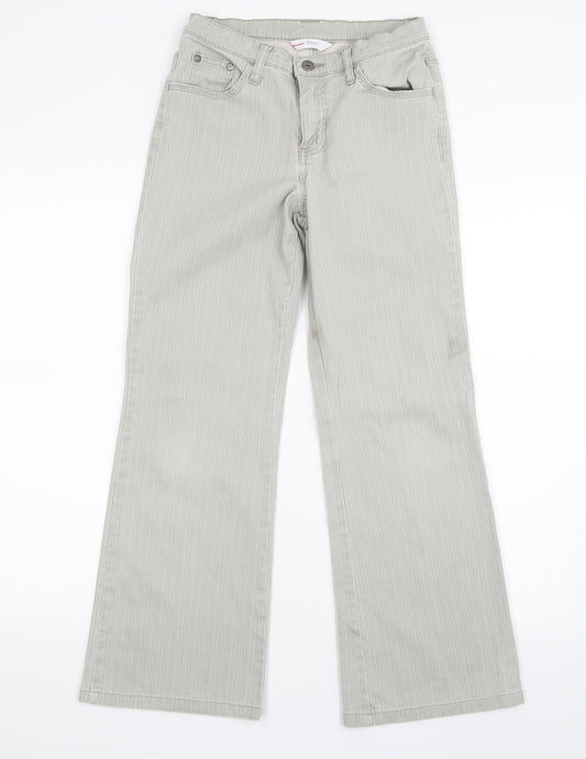 Womens UK Size 8 Papaya Regular Fit Straight Grey Jeans
