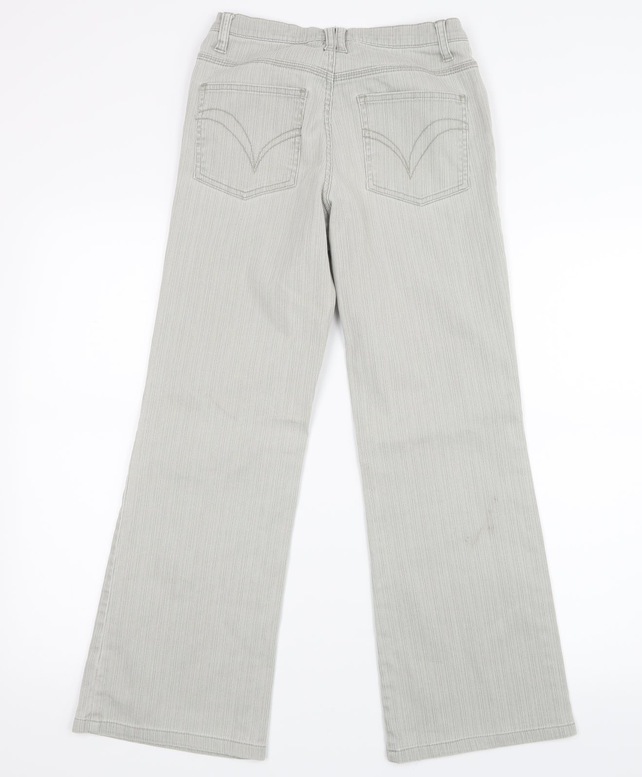 Womens UK Size 8 Papaya Regular Fit Straight Grey Jeans