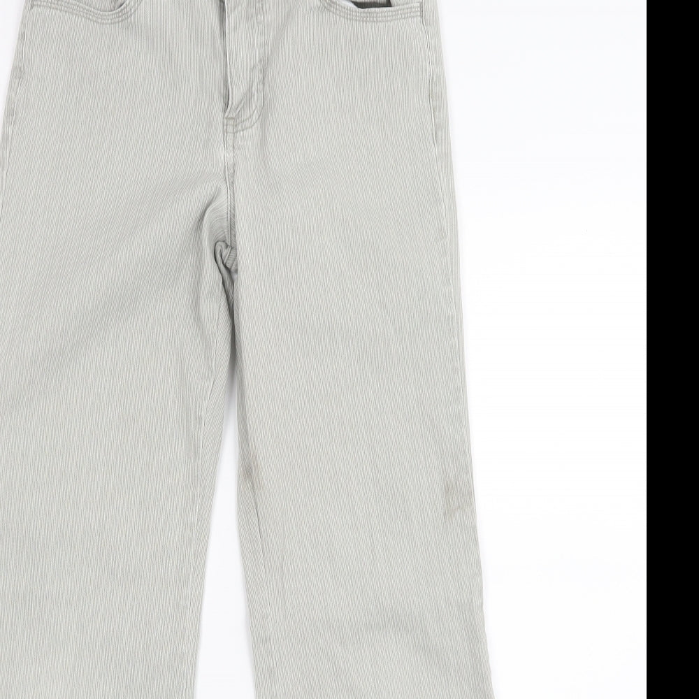 Womens UK Size 8 Papaya Regular Fit Straight Grey Jeans