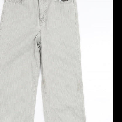 Womens UK Size 8 Papaya Regular Fit Straight Grey Jeans