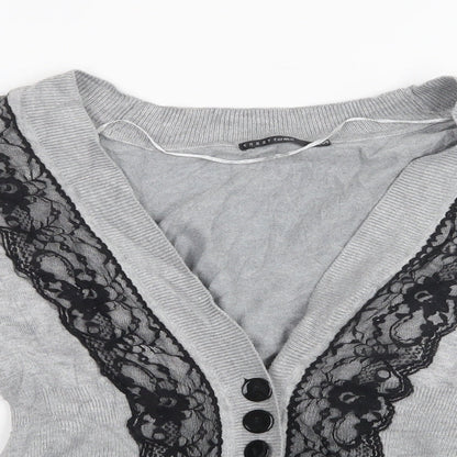 Carry Formal Womens Grey  Knit Cardigan Jumper Size M
