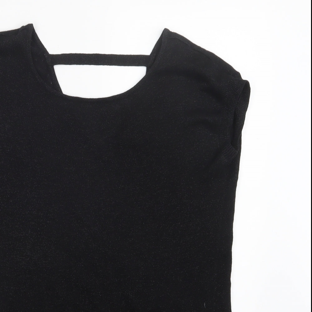Next Womens Black  Knit Pullover Jumper Size 6