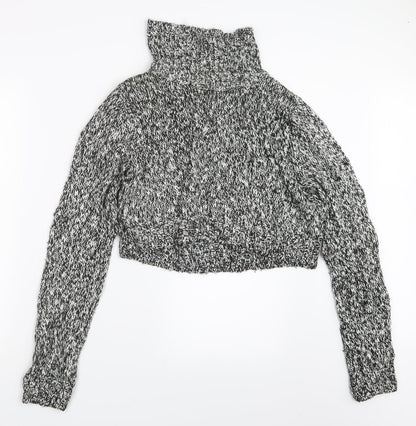 H&M Womens Black  Knit Pullover Jumper Size S