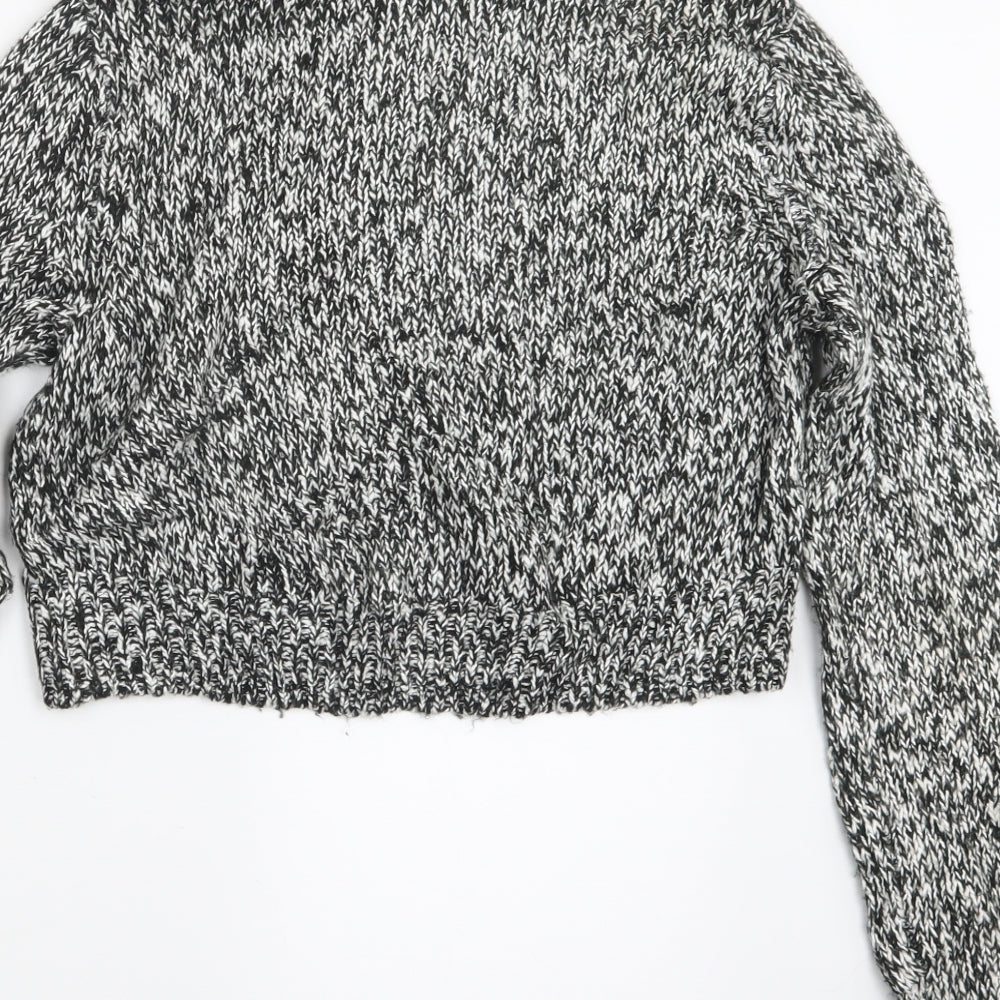 H&M Womens Black  Knit Pullover Jumper Size S