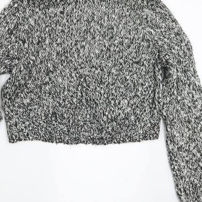 H&M Womens Black  Knit Pullover Jumper Size S