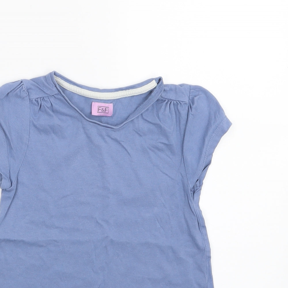 F&F Girls Purple   Basic T-Shirt Size 4-5 Years