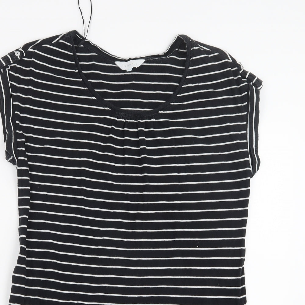 Womens UK Size 12 Debenhams Black Basic T-Shirt