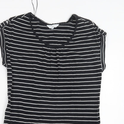 Womens UK Size 12 Debenhams Black Basic T-Shirt