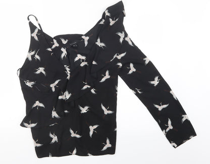 Womens UK Size 14 Atmosphere Black Basic Blouse