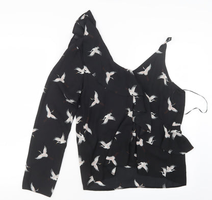 Womens UK Size 14 Atmosphere Black Basic Blouse