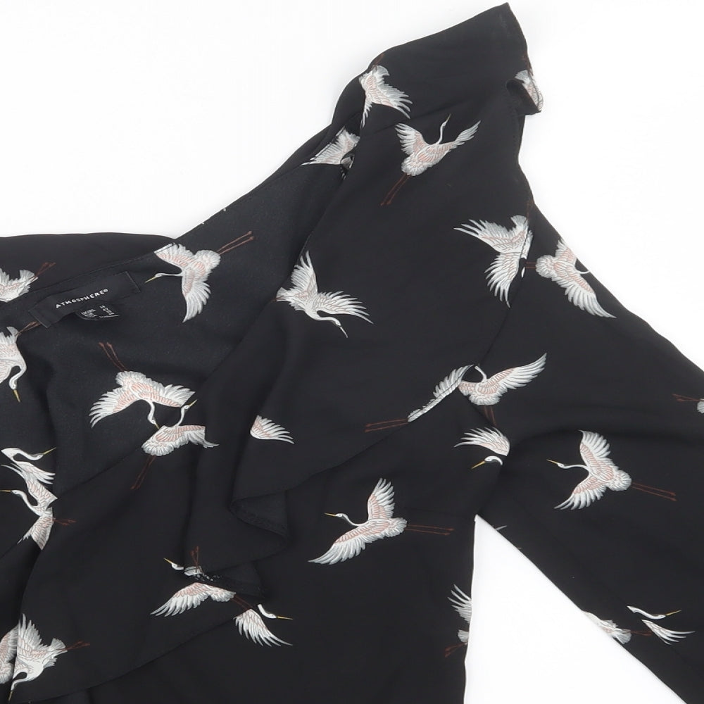 Womens UK Size 14 Atmosphere Black Basic Blouse
