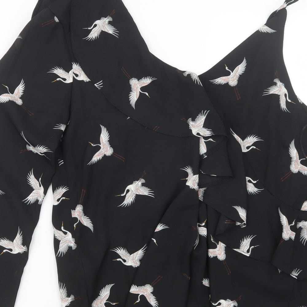 Womens UK Size 14 Atmosphere Black Basic Blouse