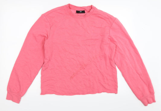 H&M Womens Pink   Pullover Sweatshirt Size XS