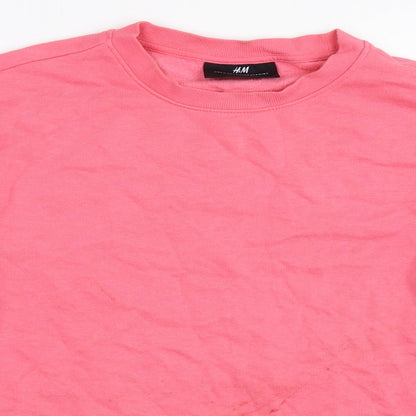 H&M Womens Pink   Pullover Sweatshirt Size XS
