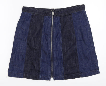 H&M Womens Blue  Denim Mini Skirt Size 42