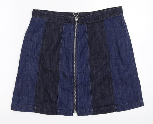 H&M Womens Blue  Denim Mini Skirt Size 42