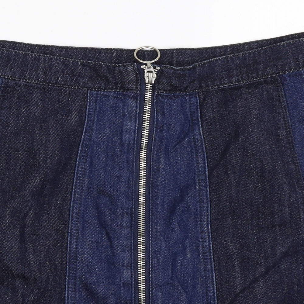H&M Womens Blue  Denim Mini Skirt Size 42