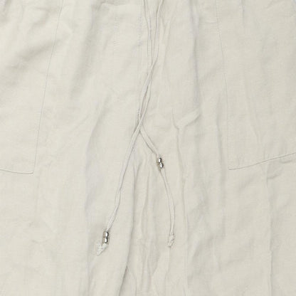 Womens UK Size 18 Julipa Regular Fit Cropped Beige Trousers