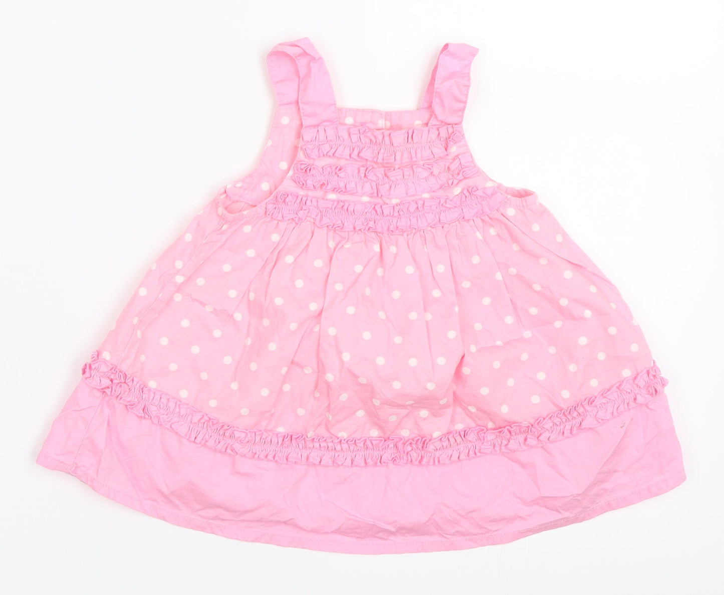 George Girls Pink Polka Dot  Fit & Flare  Size 0-3 Months