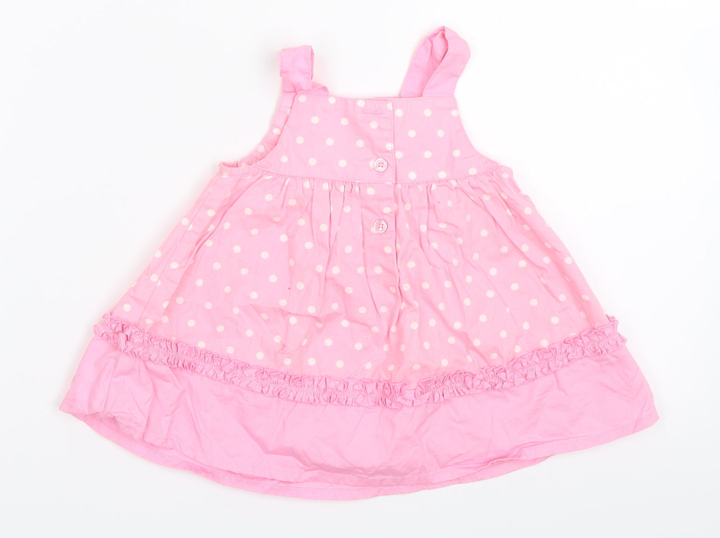 George Girls Pink Polka Dot  Fit & Flare  Size 0-3 Months