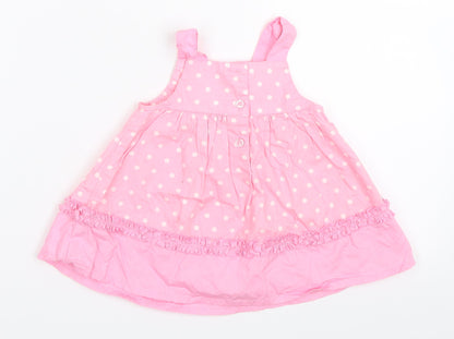 George Girls Pink Polka Dot  Fit & Flare  Size 0-3 Months
