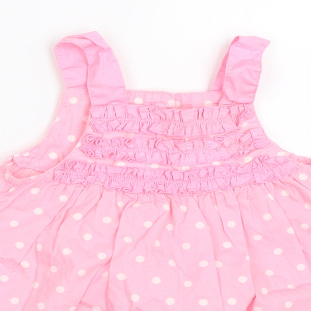 George Girls Pink Polka Dot  Fit & Flare  Size 0-3 Months