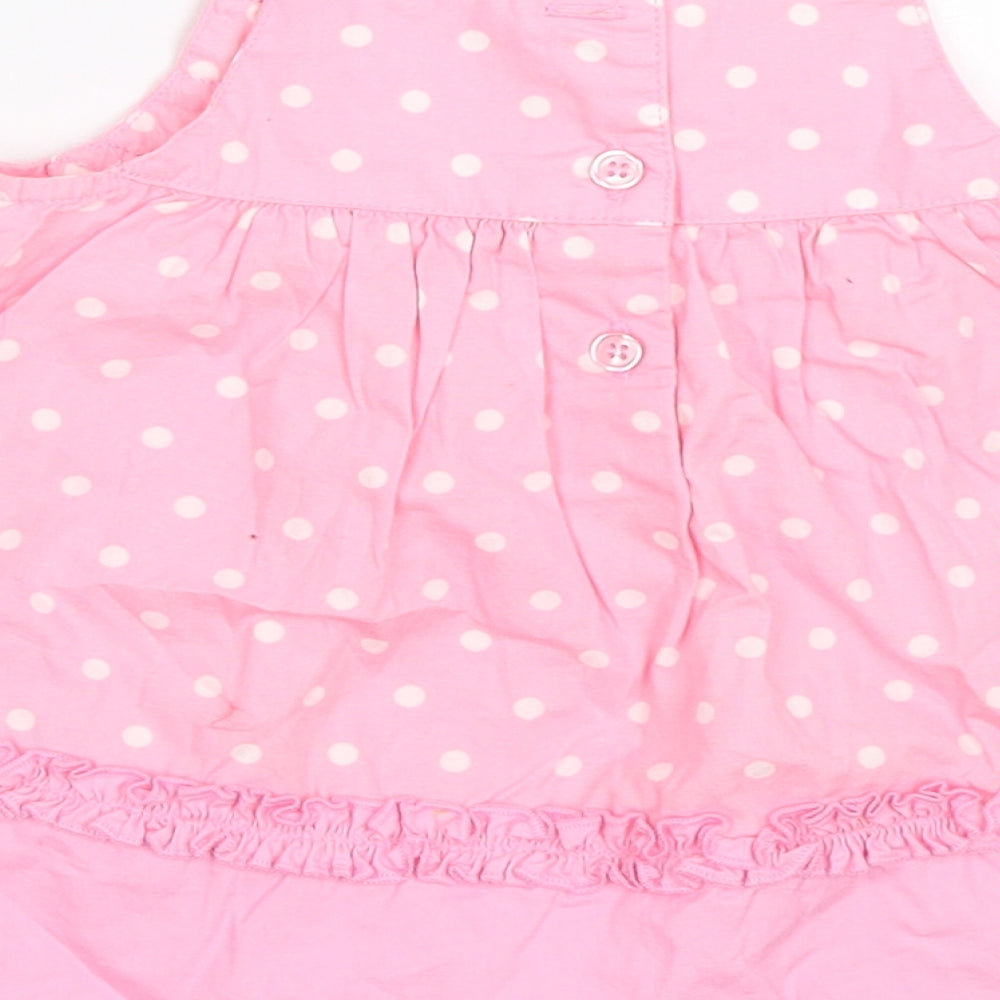 George Girls Pink Polka Dot  Fit & Flare  Size 0-3 Months