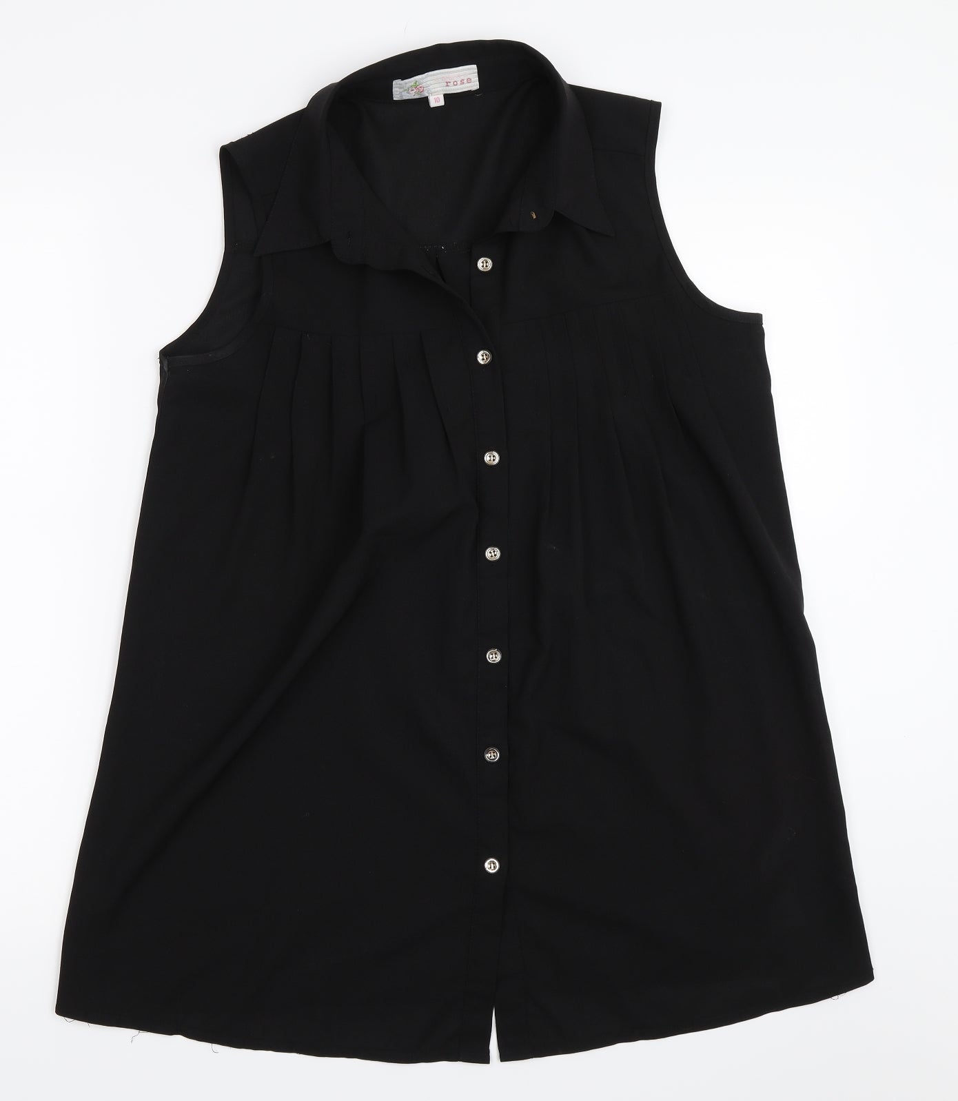Cameo Rose Womens Black   Basic Button-Up Size 10
