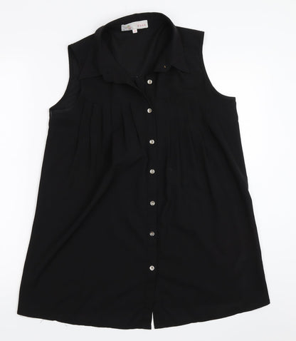 Cameo Rose Womens Black   Basic Button-Up Size 10