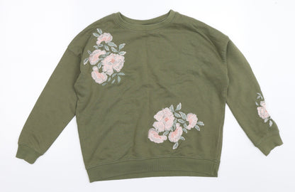 New Look Womens Green   Pullover Sweatshirt Size 8