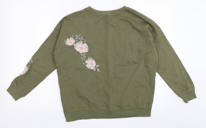 New Look Womens Green   Pullover Sweatshirt Size 8