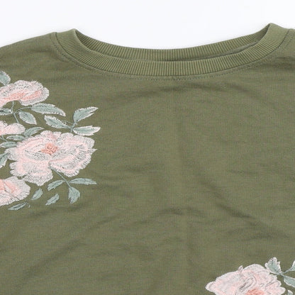 New Look Womens Green   Pullover Sweatshirt Size 8