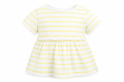 F&F Girls Yellow Striped  Basic T-Shirt Size 2-3 Years