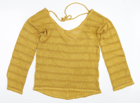 NEXT Womens Yellow   Pullover Jumper Size 10