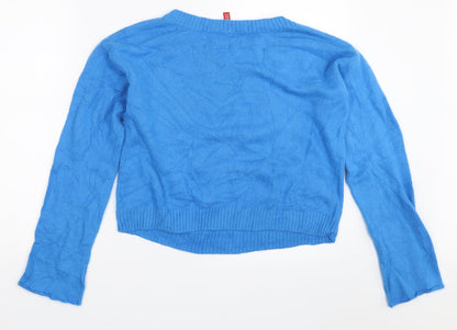 H&M Womens Blue   Pullover Jumper Size 38