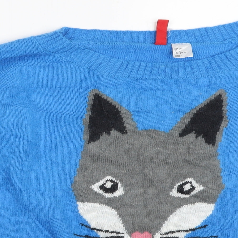 H&M Womens Blue   Pullover Jumper Size 38