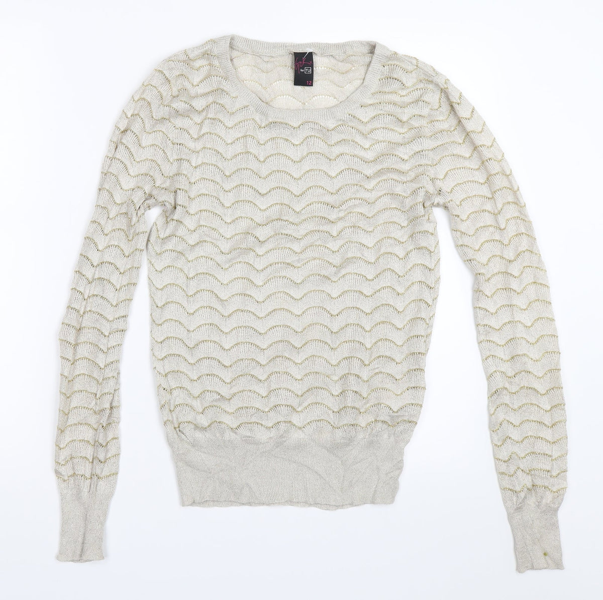 Tu Womens Beige   Pullover Jumper Size 12