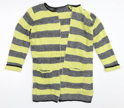 Atmosphere Womens Yellow Striped  Cardigan Jumper Size XS