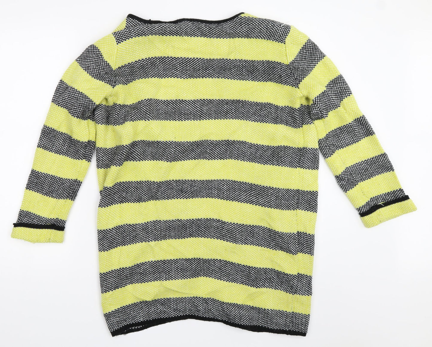 Atmosphere Womens Yellow Striped  Cardigan Jumper Size XS