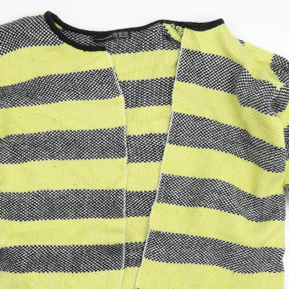 Atmosphere Womens Yellow Striped  Cardigan Jumper Size XS