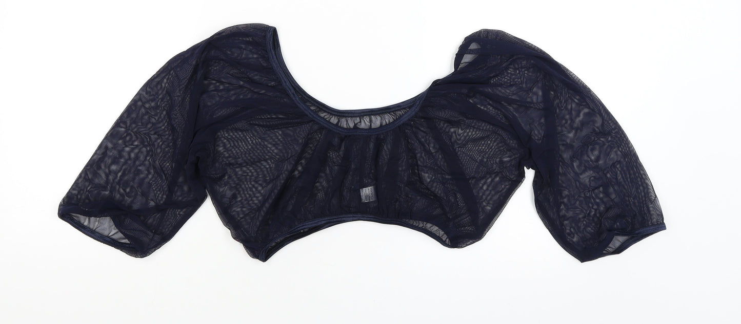 Womens UK Size 30 Preworn Blue Cropped Tank
