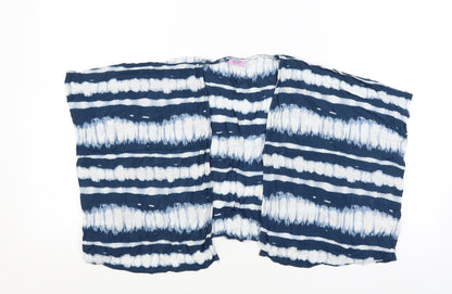 F&F Girls Blue Striped  Wrap Jumper Size 6-7 Years