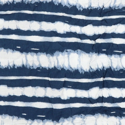 F&F Girls Blue Striped  Wrap Jumper Size 6-7 Years