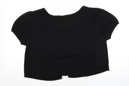 Marks & Spencer Womens Black   Wrap Jumper Size 14