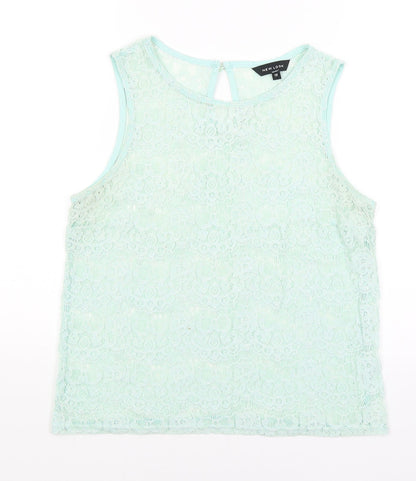 Womens UK Size 12 New Look Green Basic Tank