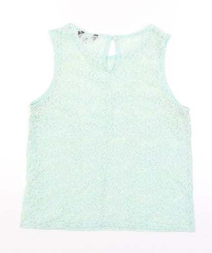 Womens UK Size 12 New Look Green Basic Tank