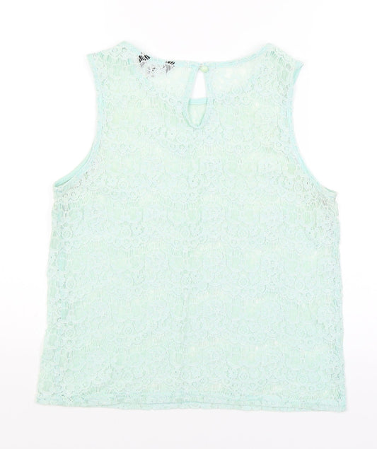 Womens UK Size 12 New Look Green Basic Tank