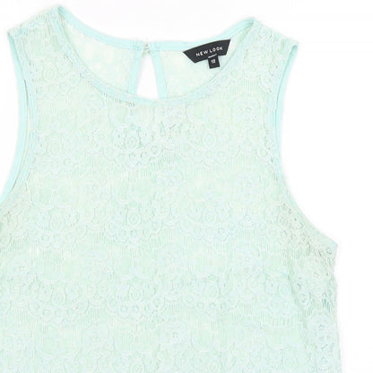 Womens UK Size 12 New Look Green Basic Tank