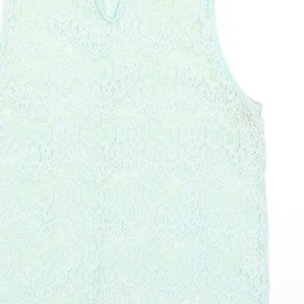 Womens UK Size 12 New Look Green Basic Tank